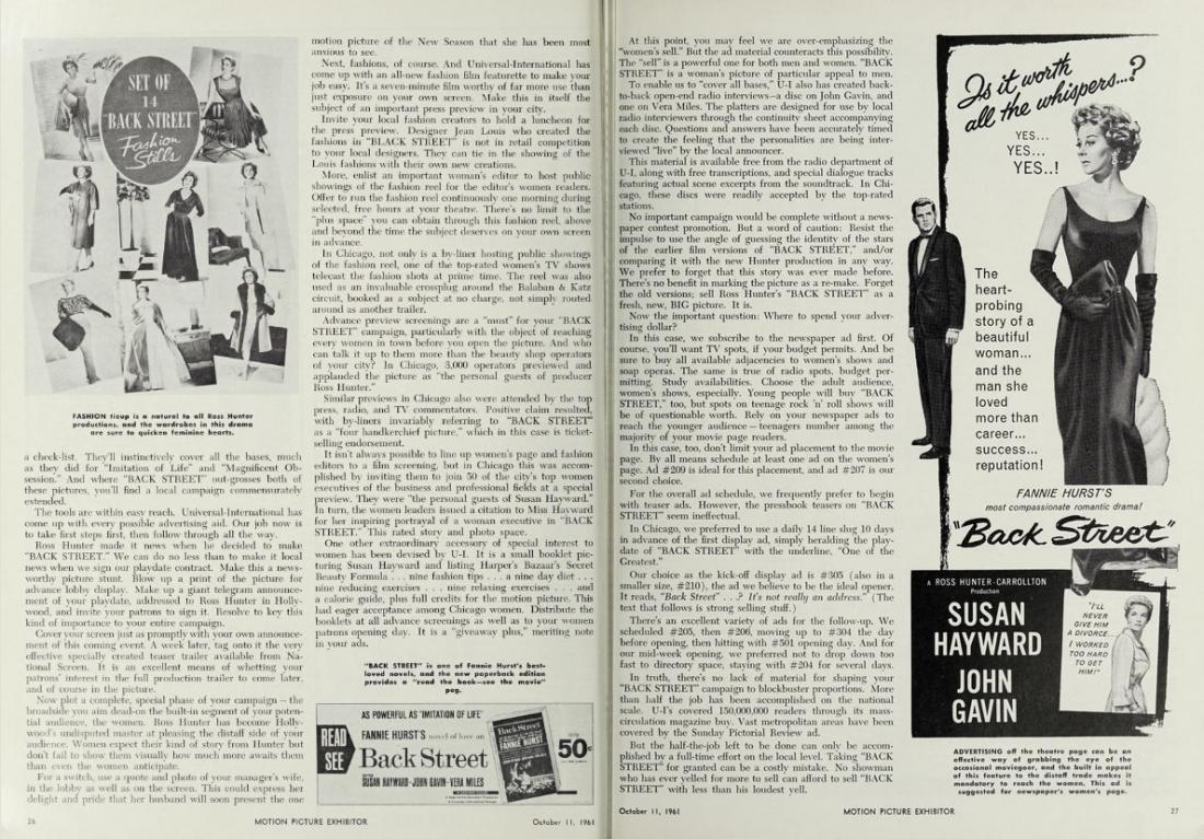 BOX OFFICE USA DU 11 OCTOBRE 1961 AU 17 OCTOBRE 1961
