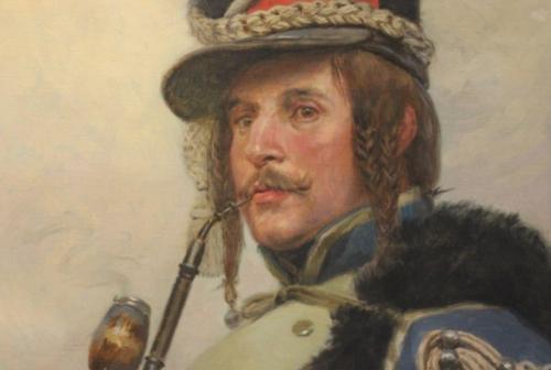 Hussard fumant la pipe, E. Detaille