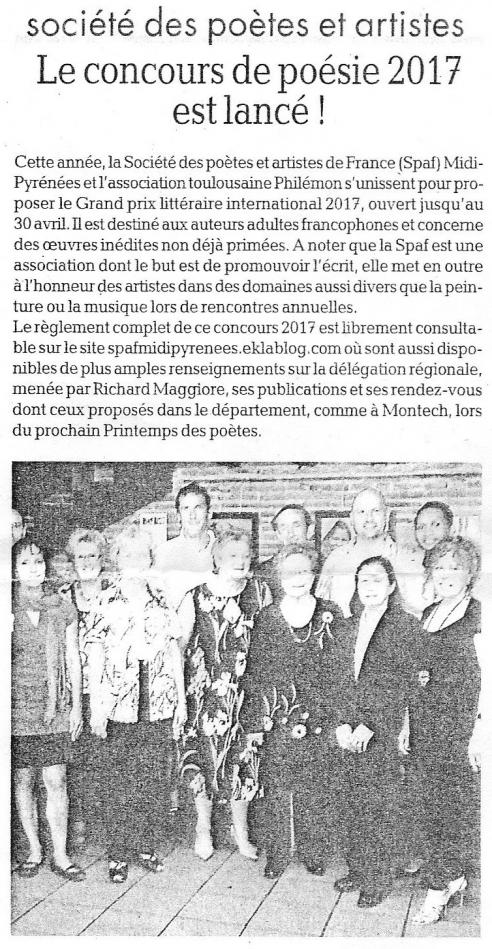 NOTRE CONCOURS DANS LA PRESSE
