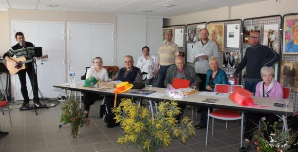 Les poètes lors de leur dernier passage à l'Ehpad Le Parc, en 2014