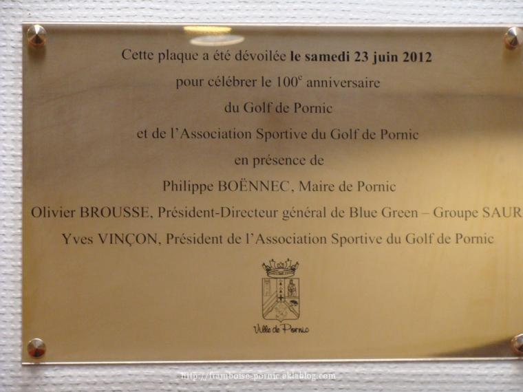Centenaire du GOLF de PORNIC  1912 - 2012