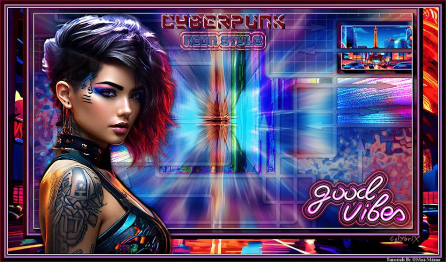 Cyberpunk, neon style