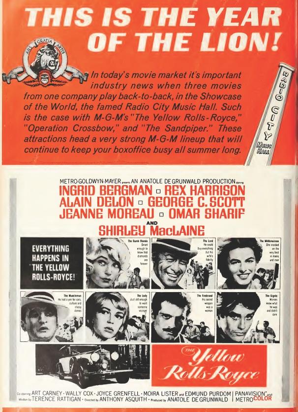 THE YELLOW ROLLS ROYCE BOX OFFICE USA 1965
