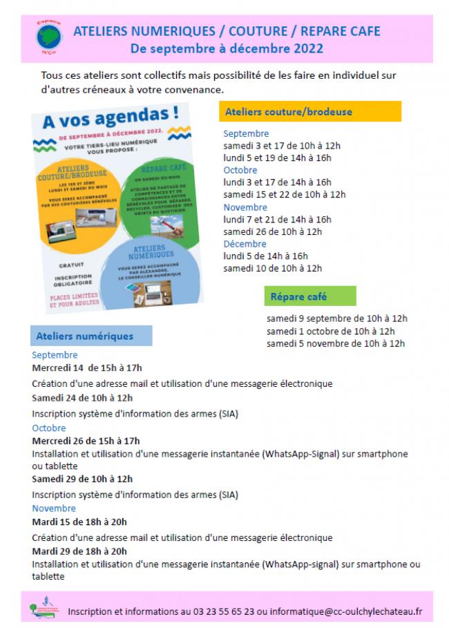 Calendrier des événements de la Communauté de Commune
