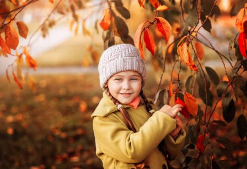 Enfants et l'automne
