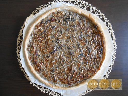 Tarte crémeuse aux champignons de Paris