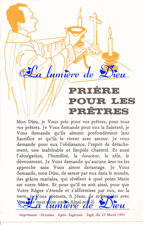 Prière pour les prêtres (Cardinal Garrone)