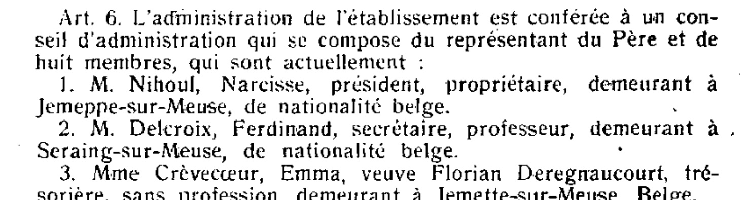 Delcroix Ferdinand (dans les Statuts du Culte  antoiniste en 1922)