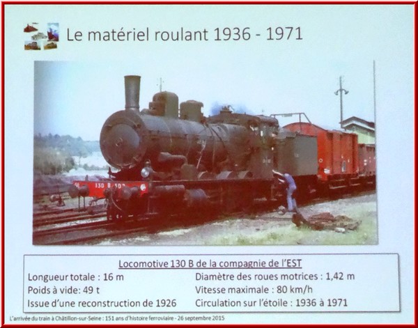 Une conférence fort intéressante sur l'arrivée du train à Châtillon sur Seine