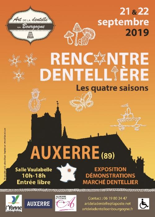 Rencontre Dentellière, 21 et 22 septembre 2019, à Auxerre