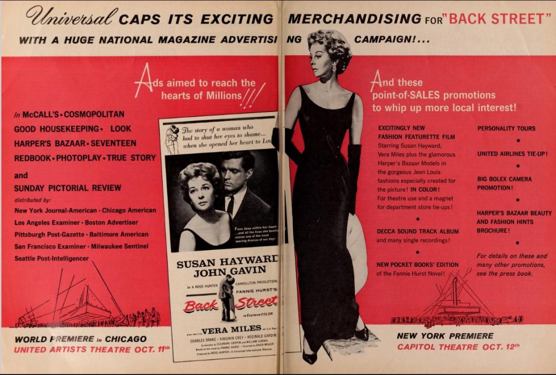 BACK STREET box office usa 1961