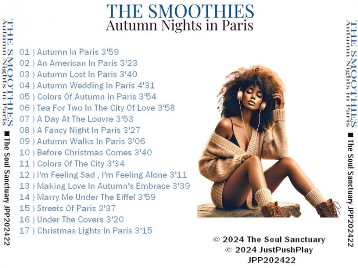 The Smoothies : CD Mp3 320 kbps " Autumn Nights In Paris " The Soul Sanctuary Records JPP202422 [ US ] October 18, 2024