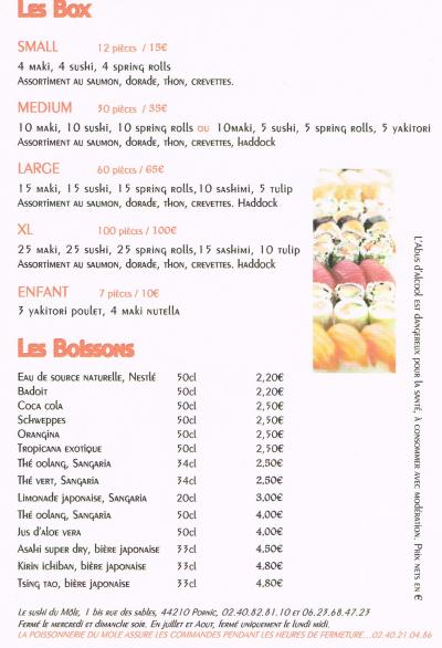 Le SUSHI du Môle à Pornic