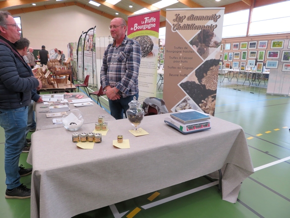 beaucoup d'artistes et artisans d'Art ont exposé au "salon des champignons" 2023 de la Société Mycologique du Châtillonnais
