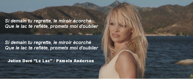 ➤ Julien Doré et Pamela Anderson dans "Le Lac"