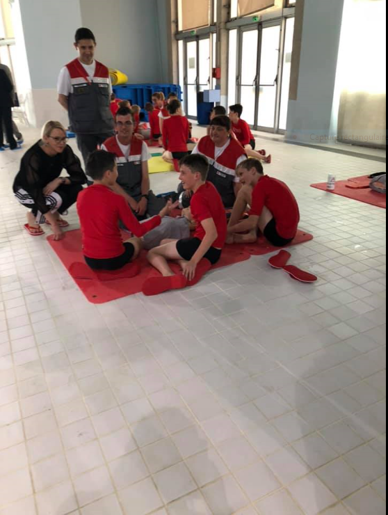 Princess Charlene meets the USA rugby team who will  take plart to the Sainte Dévote tournament