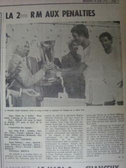 Militaires : 19.6.1979 au Stade du "5 juillet 1962" 2ème Région Militaire - ESBA (École de Santé Militaire de Bel-Abbès) 1-1 (2ème R.M aux Tirs au But 4-3)