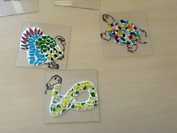 L'atelier mosaïque proposé par le Musée du Pays Châtillonnais-Trésor de Vix a ravi de  jeunes futurs artistes !