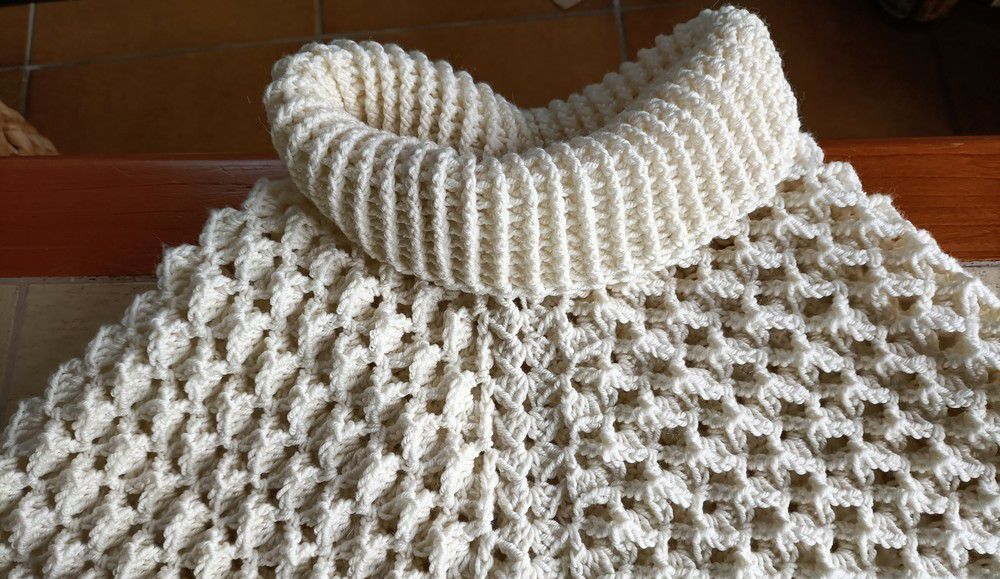 Un poncho col tortue pour Céline...