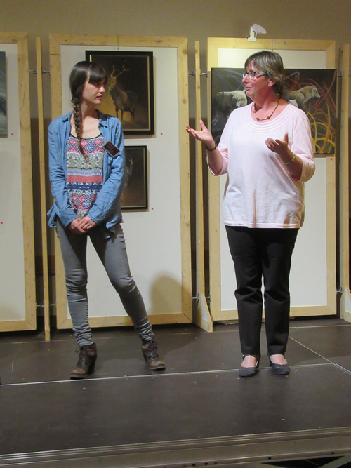 Marion Velten a été l'invitée d'honneur du salon des Peintres des Amis du Châtillonnais de 2018