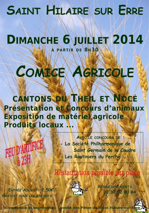 Dimanche 6 juillet, Comice agricole à Saint-Hilaire-sur-Erre