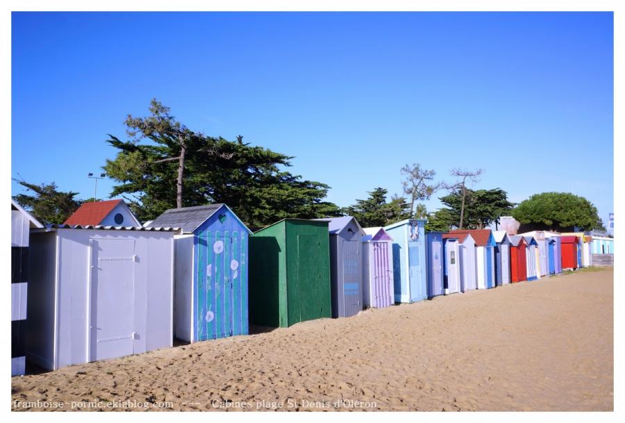 Cabines de plage à Oléron 