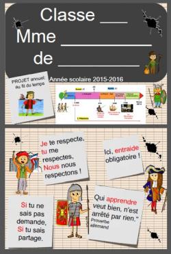 Des étiquettes, des affichages en version AU FIL DU TEMPS