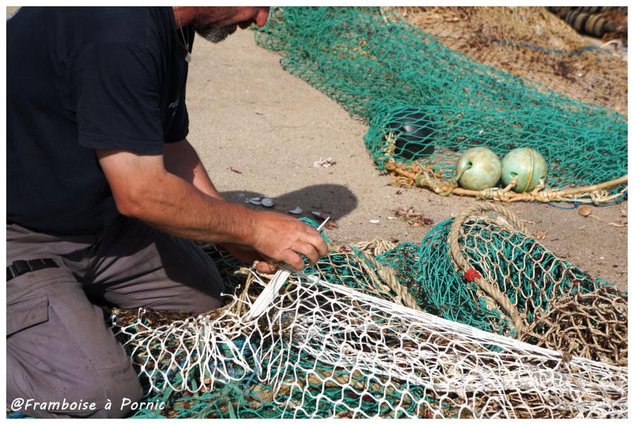 Scène de vie d'un pêcheur pornicais
