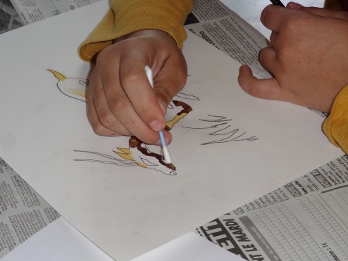 atelier de peinture à Laignes