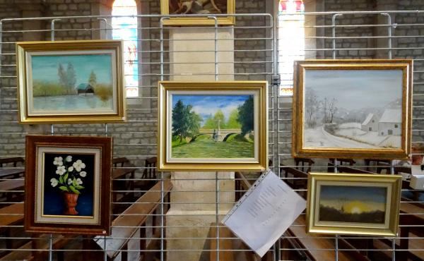 Exposition de peintures dans l'église de Gevrolles, par les Amis du Châtillonnais