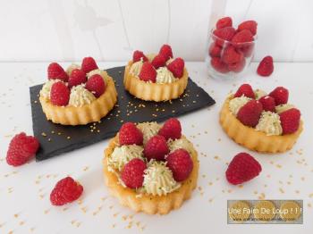 Tartelette moelleuse aux framboises