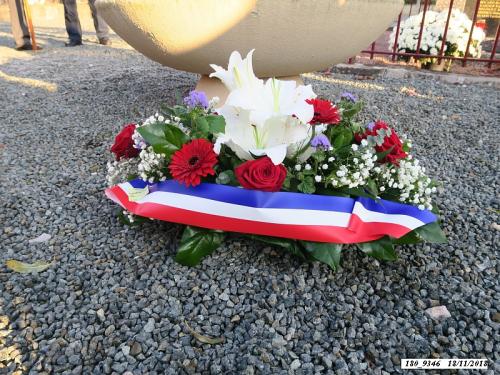 * cérémonie du 74ème anniversaire de la Libération au Monument aux Morts de Champagney.