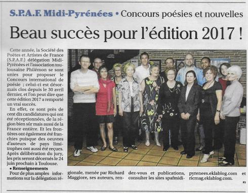  CONCOURS SOUS PRESSE