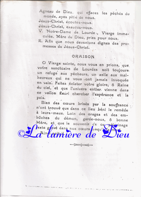 Litanies de Notre-Dame de Lourdes