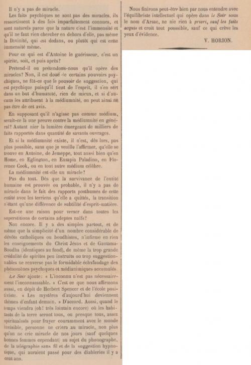Louis Antoine, le Guérisseur (Le Messager, 1er nov. 1903)