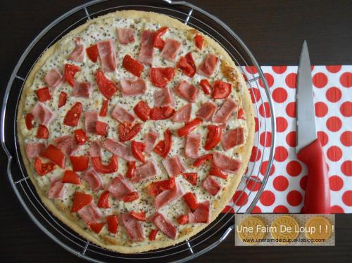 Tarte fine jambon tomate et pointe de moutarde