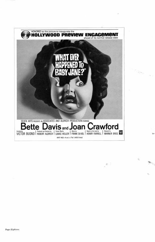 QU'EST-IL ARRIVE A BABY JANE (1962) PRESSBOOK 