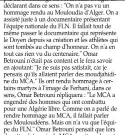 Betrouni Omar critique la cérémonie