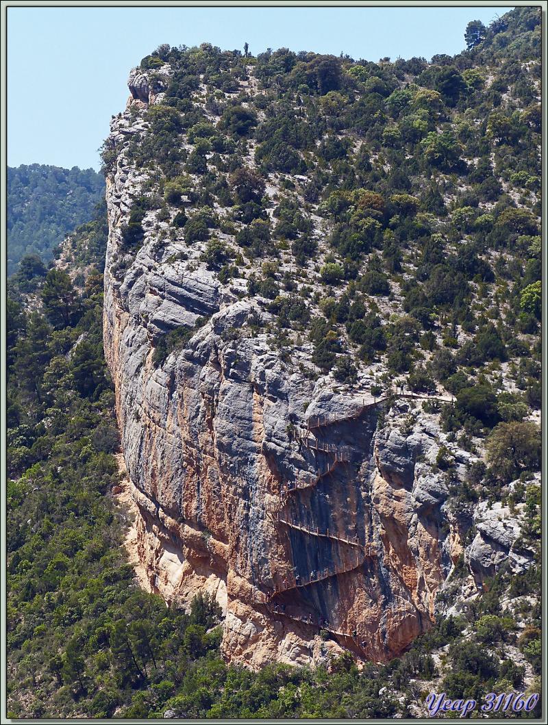 Randonnée au Congost de Mont-Rebei : les "échelles" à la sortie du Congost - Aragon/Catalogne - Espagne