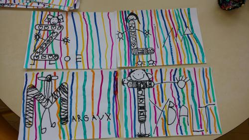 GS lignes verticales et dessin du bonhomme