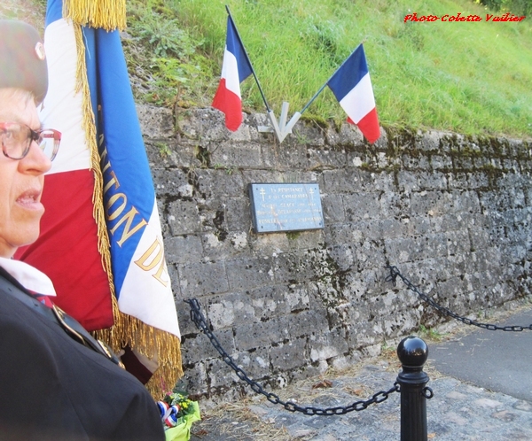 La cérémonie pour fêter l'anniversaire de  la libération de Châtillon sur Seine, vue par René Drappier