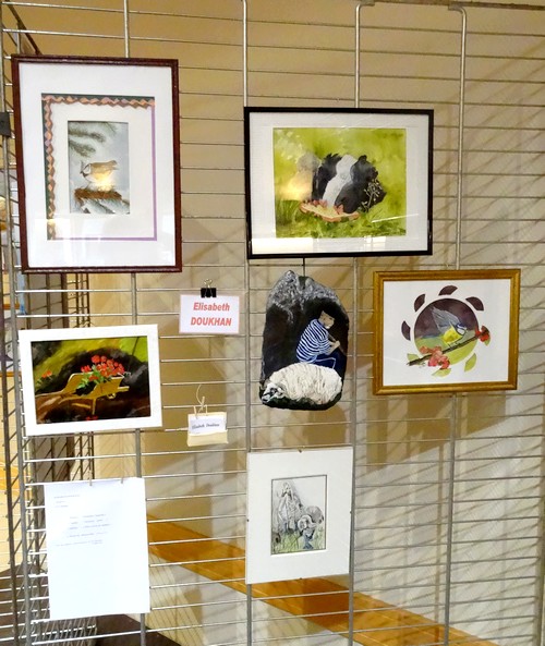 Les peintres de la section peinture des Amis du Châtillonnais ont exposé au salon avicole 2016