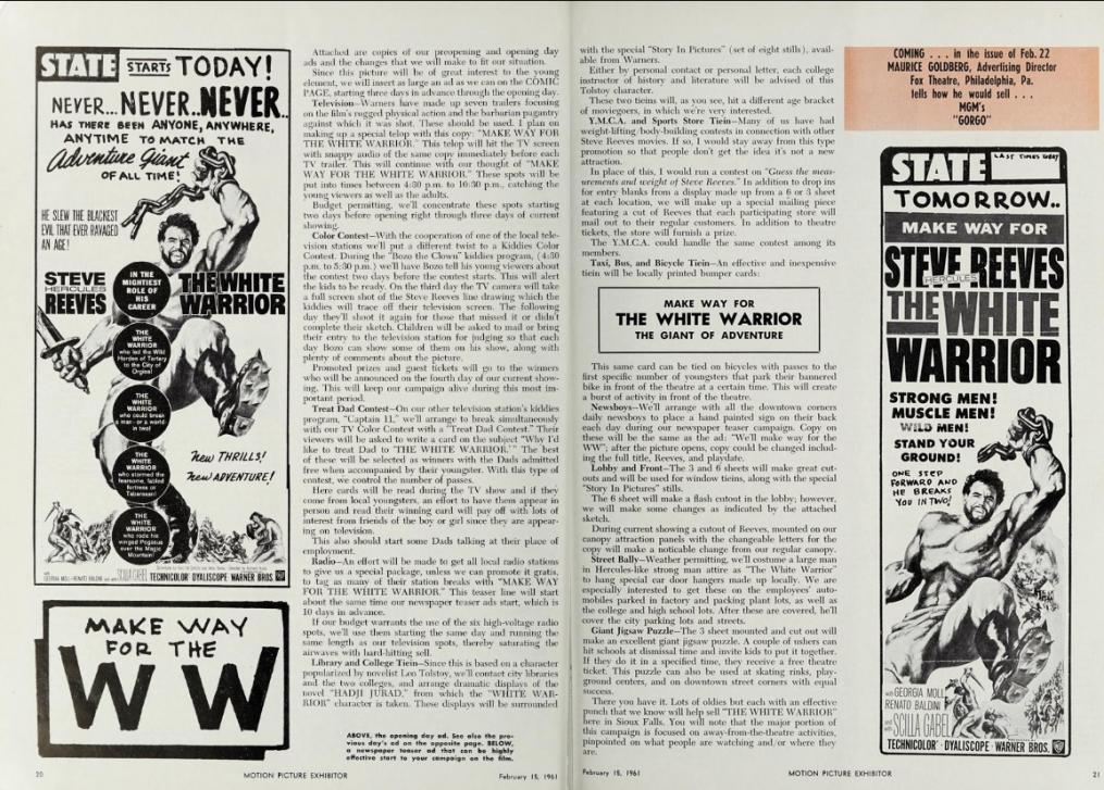 BOX OFFICE USA DU 22 MARS 1961 AU 28 MARS 1961