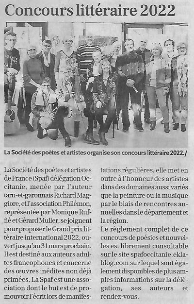 ANNONCES DU CONCOURS