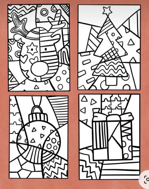 Coloriage de noël (vu sur Pinterest)