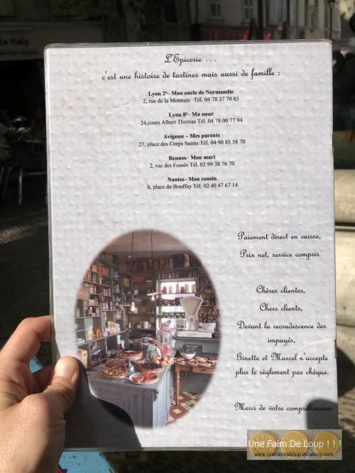 J'ai testé : Bistrot à tartines chez Ginette & Marcel - Avignon (84)