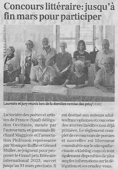 ANNONCES DU CONCOURS
