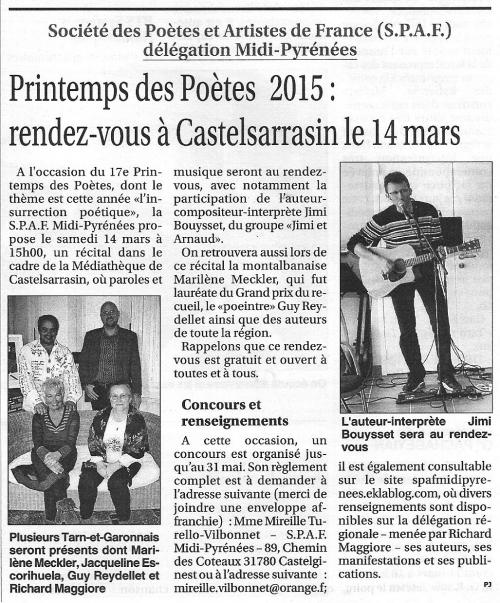 LA PRESSE EN MARS