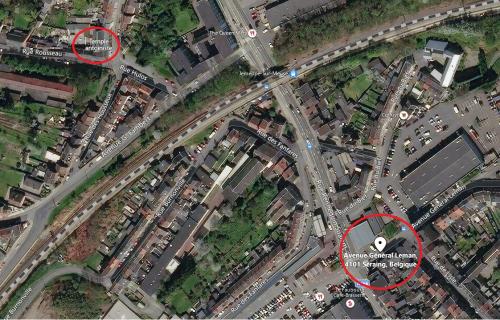 Emplacement de la gare et du chemin de fer à Jemeppe