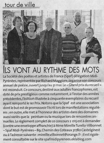 Revue de presse: janvier/février 2015